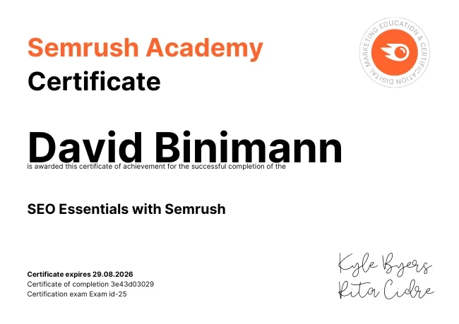 semrush-academy-certificate-david-binimann-2